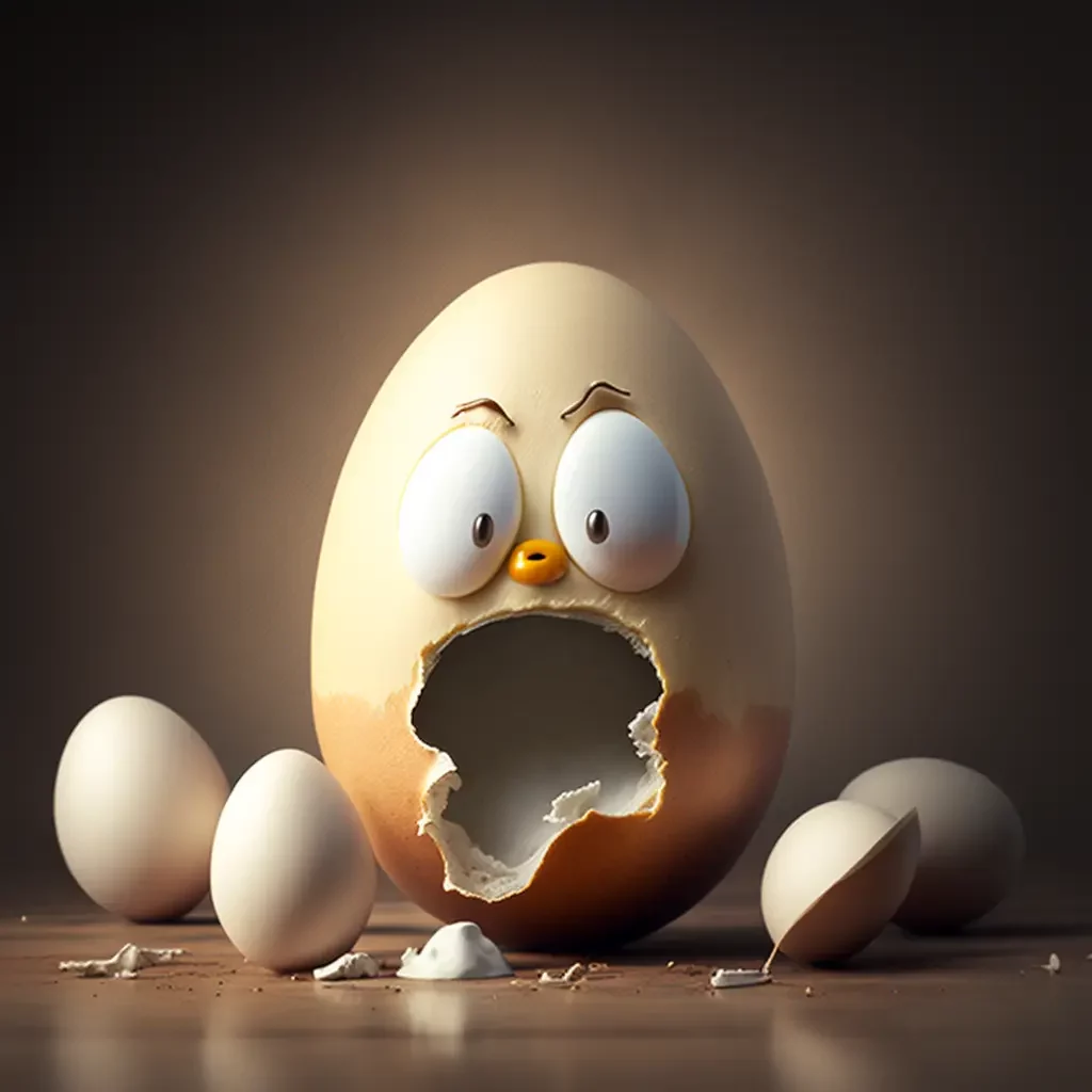 eggintoleranse morsomt egg som skriker